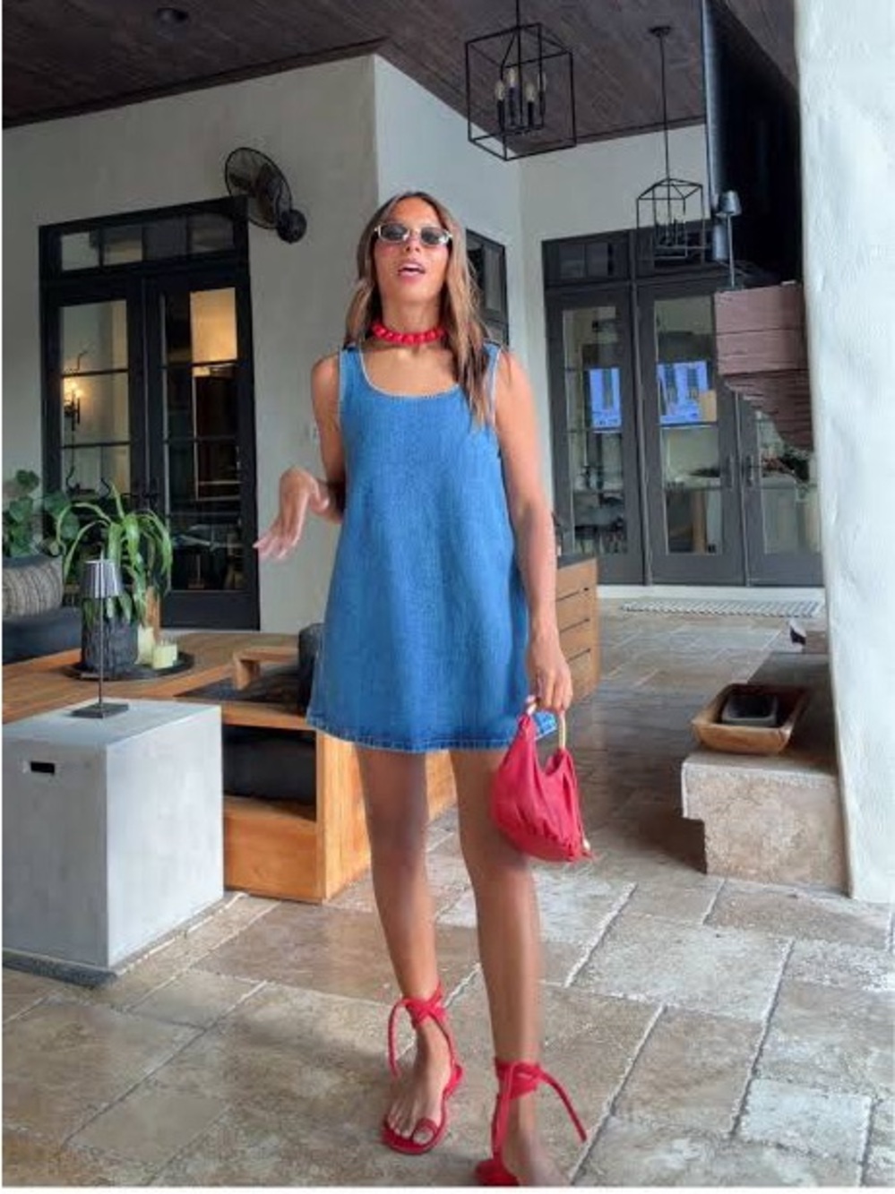Parke Mini Denim Dress - L - Picture 3 of 5